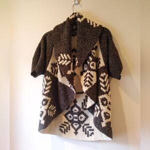 Express Merino Shawl Collar Short Sleeve Sweater Size XS